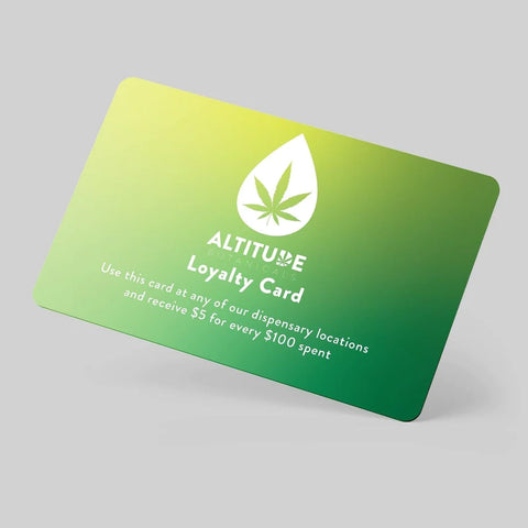 Green Altitude loyalty card.