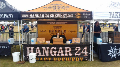 Hanger 24 Brewery custom canopy tent at an event.