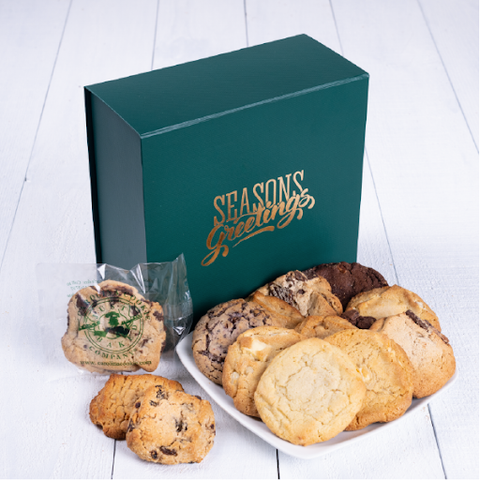 Christmas Cookies in a Green Box