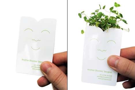 Seed packet business card.