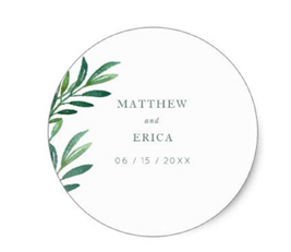 elegant wedding stickers