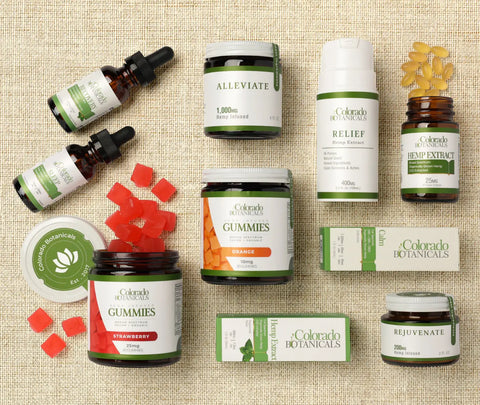 Variety of CBD products.