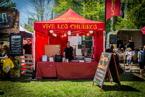 Viva Los Churros custom canopy tent.