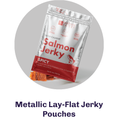 Metallic Lay-Flat Jerky Pouches