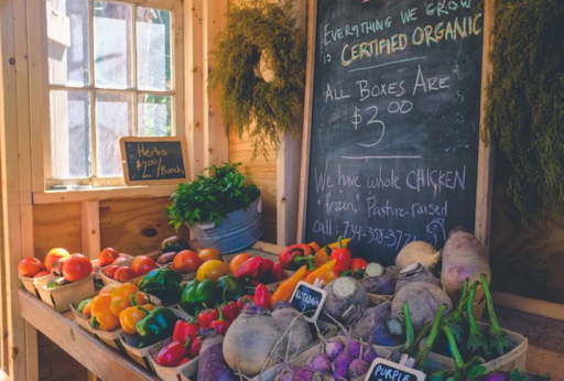 farmers market display