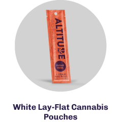 White Lay-Flat Cannabis Pouches