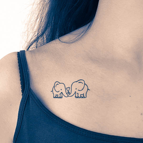 Tatouage Ephemere Elephant Amoureux 3 Achetes Le 4eme Offert Tattoo Ephemere