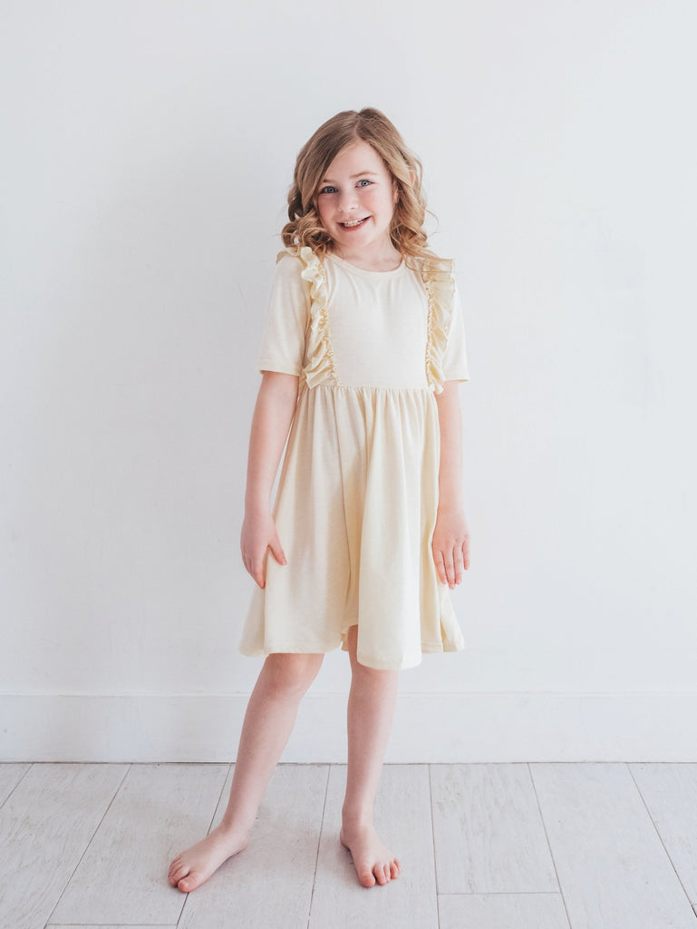 pale yellow dress for little girl