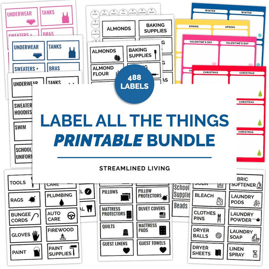 Clothing Organizing Labels – Streamlined Living