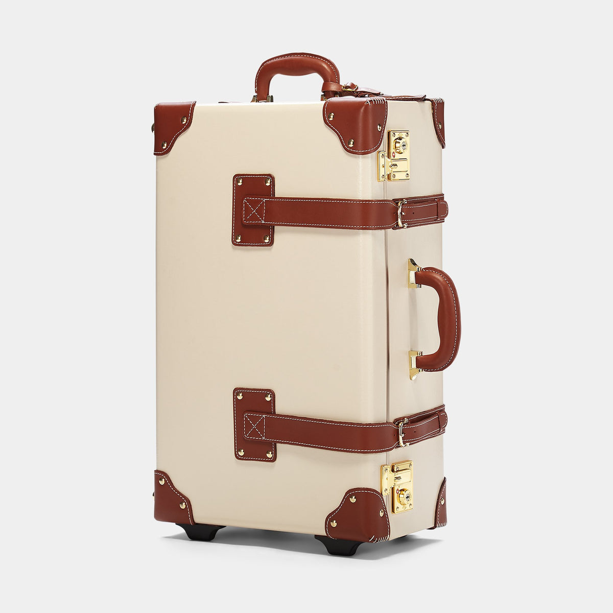 The Diplomat Stowaway in Cream | Luxury leather suitcase | Steamline ...