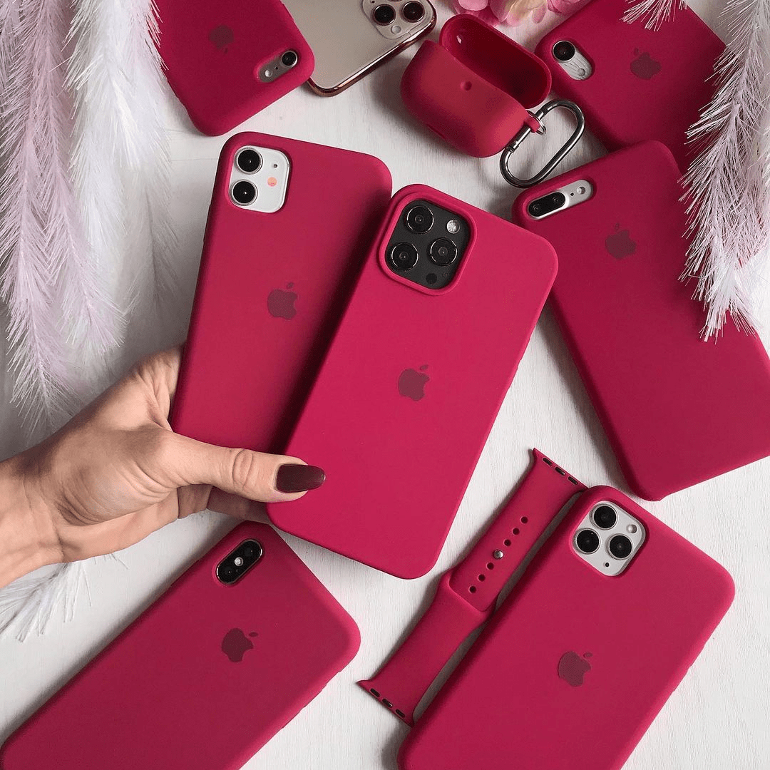 iPhone Silicone Case (Rose Red) - Vogueen Premium iPhone Cases