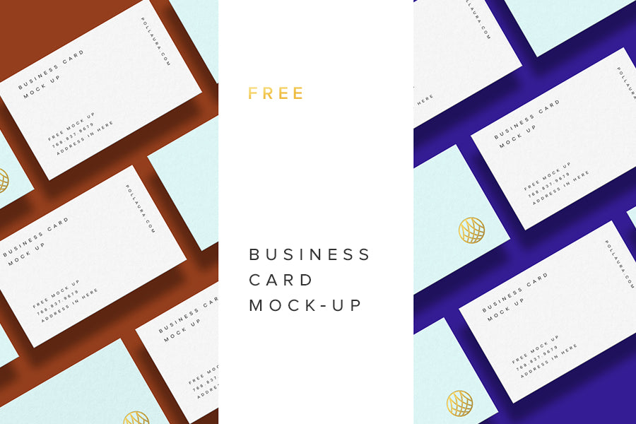 Download Set of Clean Business Card Mockups Multiple Views - Mockup ...
