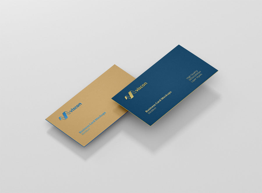 Download Two Floating Business Card Mockups Mockup Hunt