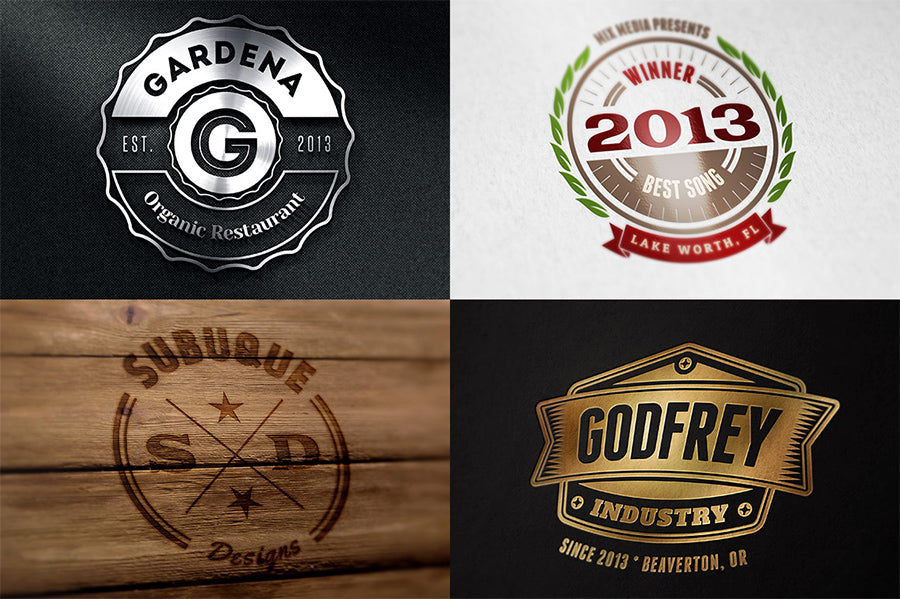 4 X Vintage Logo Mockups Mockup Hunt