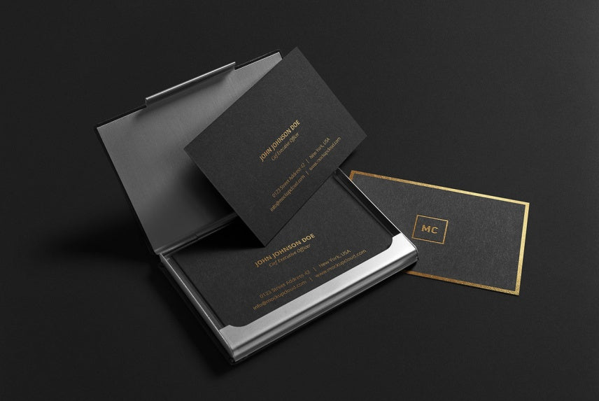 Download Black Luxurious Premium Business Cards Mockup Mockup Hunt