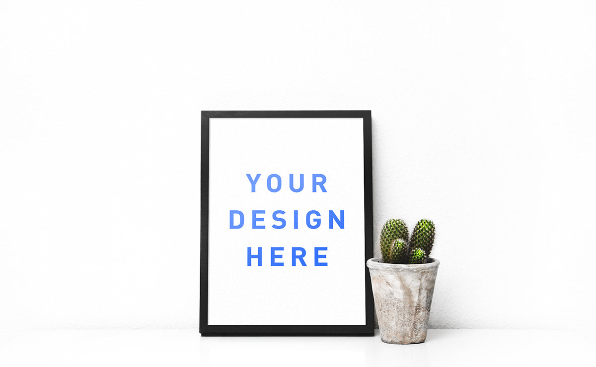 Download Super Clean Black Framed Poster Mockup Mockup Hunt