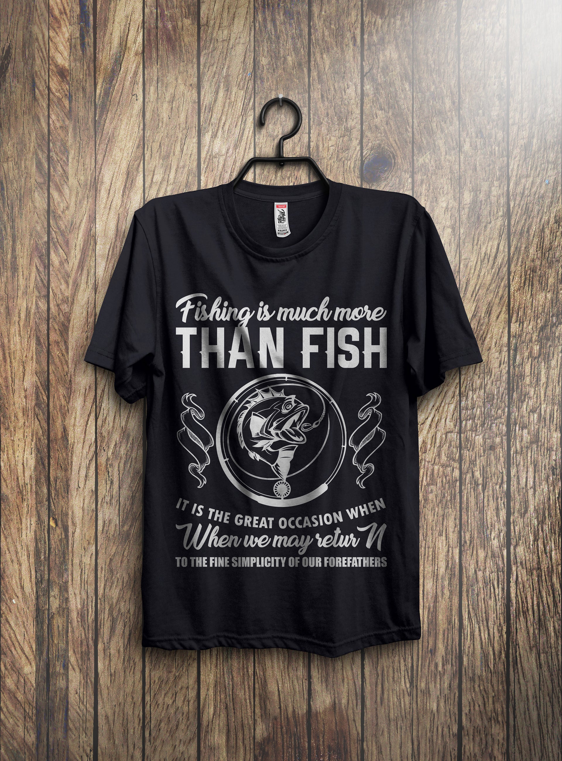 Download Fishing T-Shirts Bundle With Free Mockup - Mockup Hunt