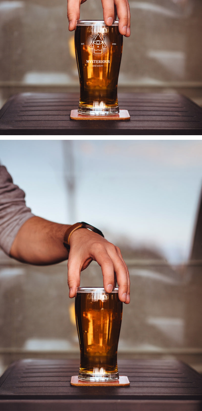 Download Man Holding A Beer Glass Mockup Mockup Hunt