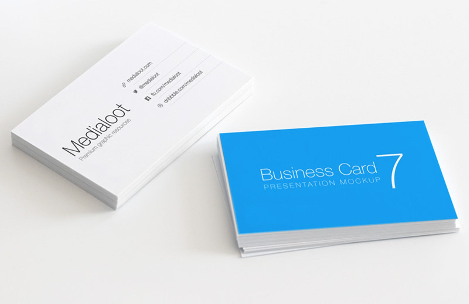 Blue Business Card Mockup Mockup Hunt
