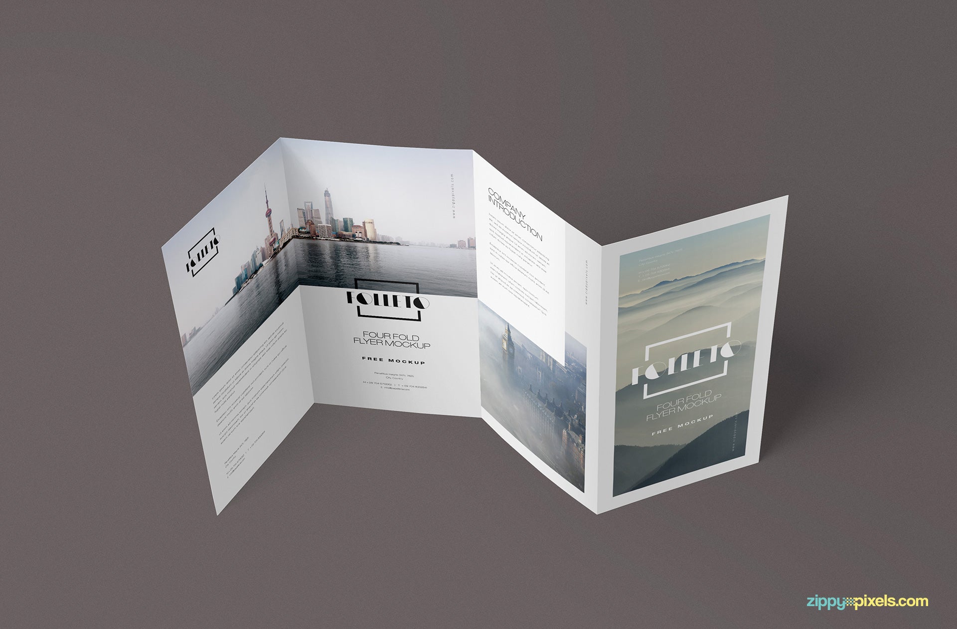 Download Photo Realistic Folded Brochure Mockup Mockup Hunt