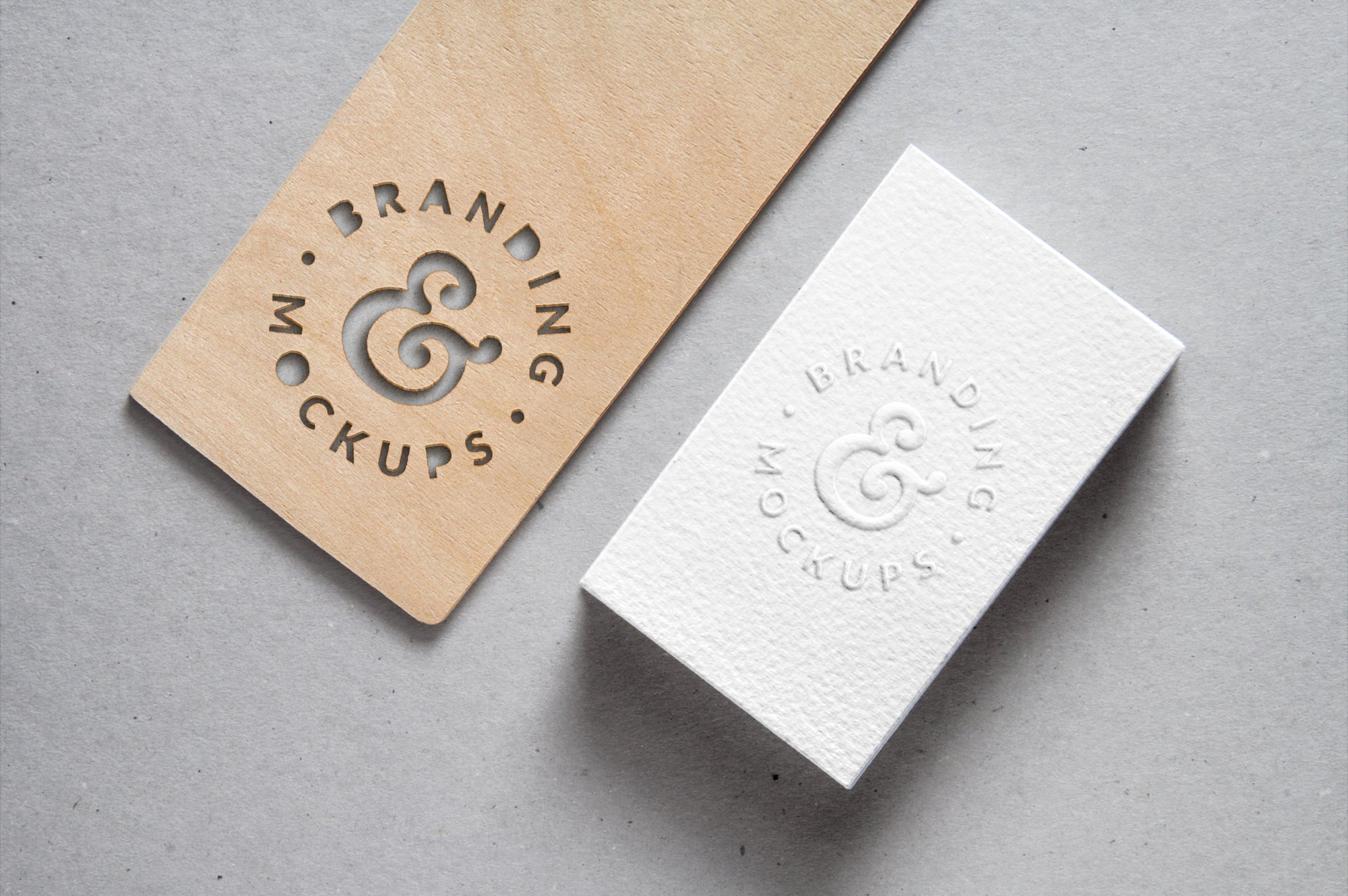 Download Cutout Wood and White Business Card Mockup - Mockup Hunt