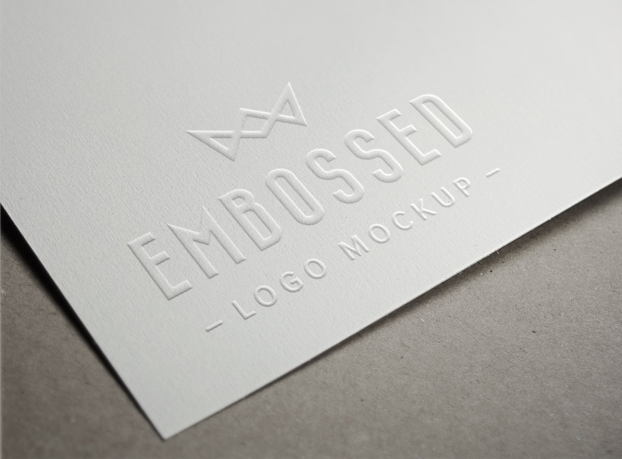 Embossed White Paper Logo Psd Mockup Mockup Hunt