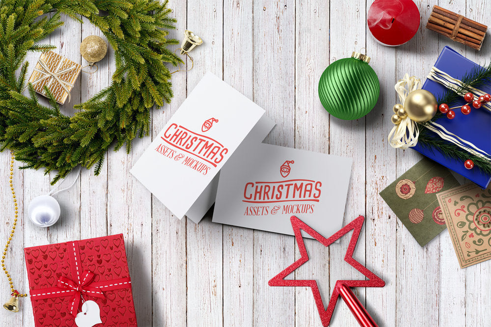 Download Christmas Mockup Scene Pack Greeting Card Mockup Hunt