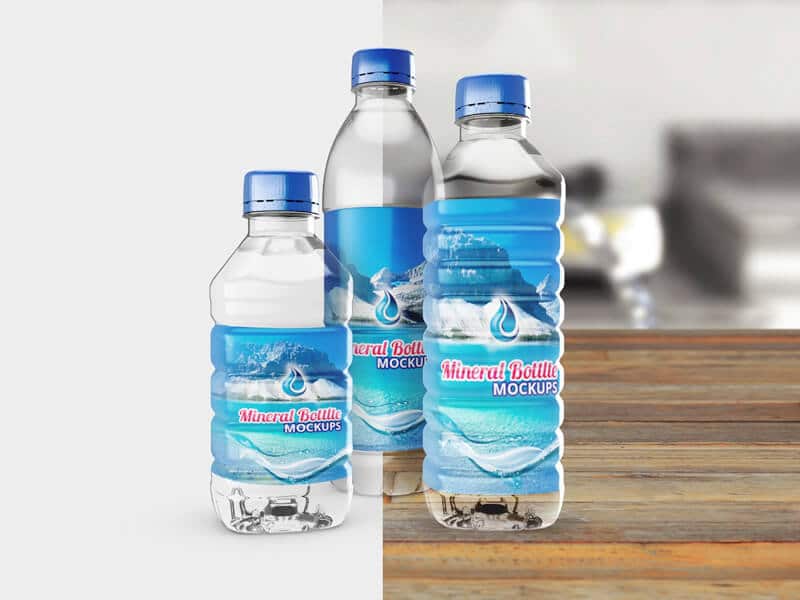 Download Glossy Mineral Bottles Mockups Mockup Hunt