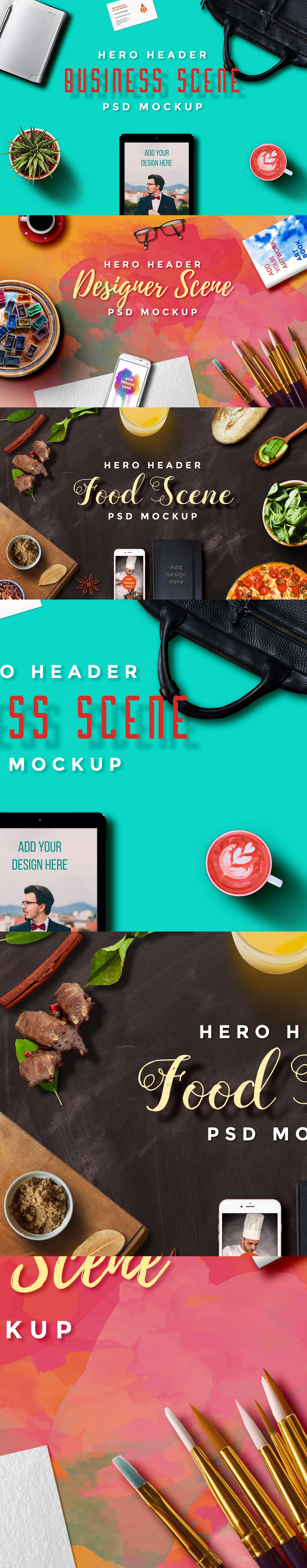 Download Hero Header Scene Mockup Psd Templates Mockup Hunt PSD Mockup Templates