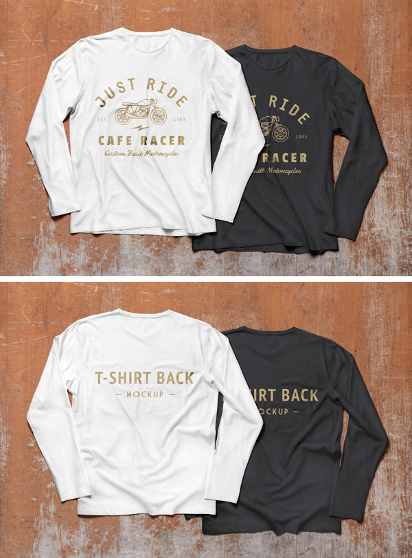 Download Long Sleeve T-Shirt MockUp PSD - Mockup Hunt