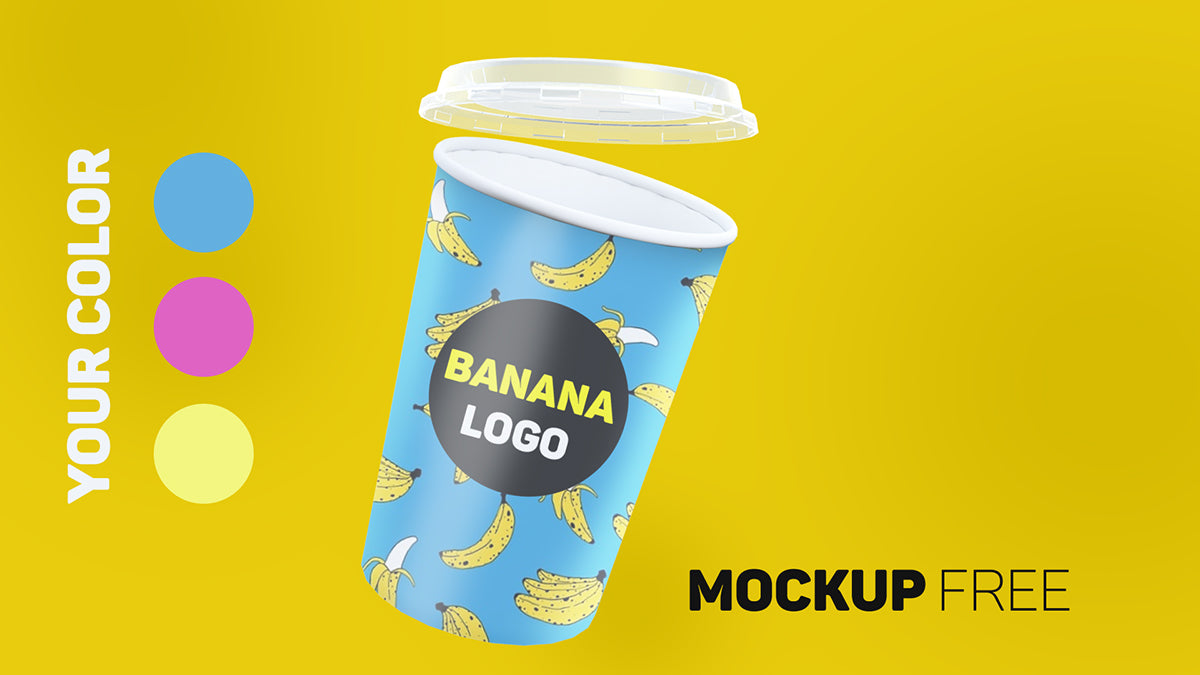 Download Empty Ice Cream Or Coffee Paper Cup Mockup Mockup Hunt