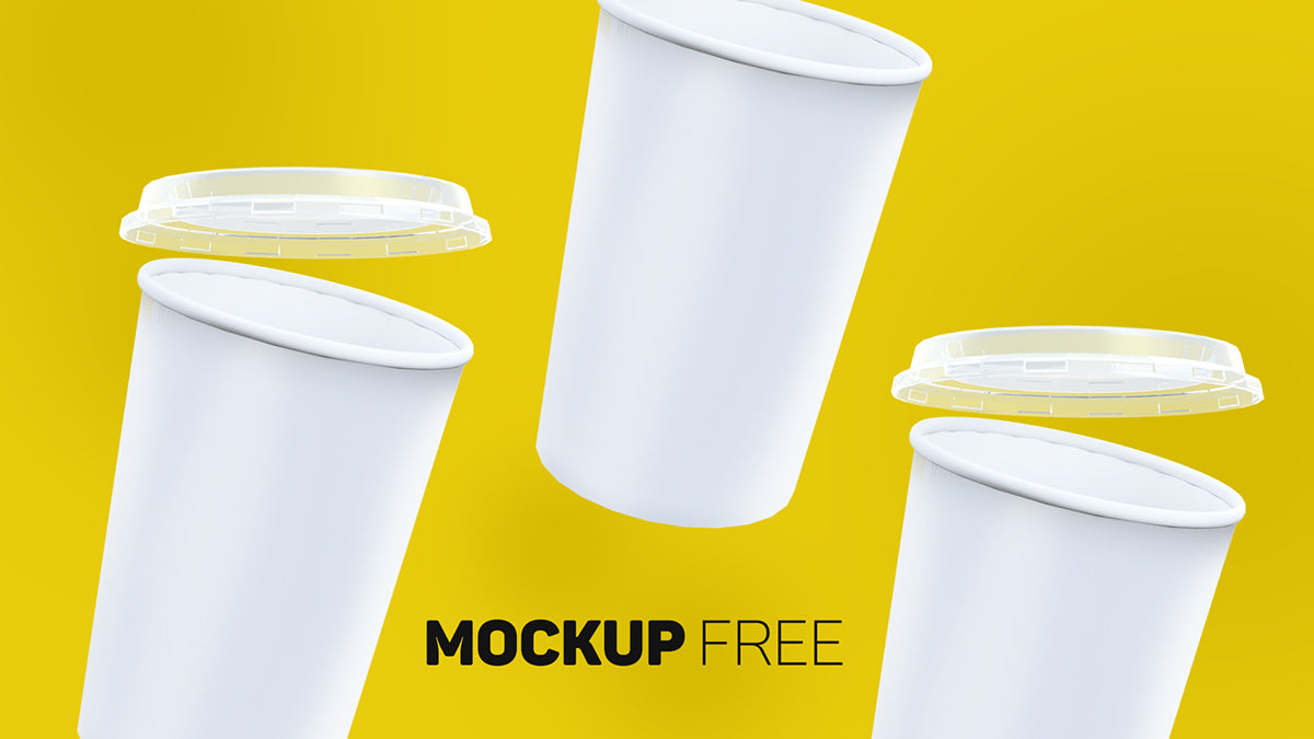 Download Empty Ice Cream Or Coffee Paper Cup Mockup Mockup Hunt