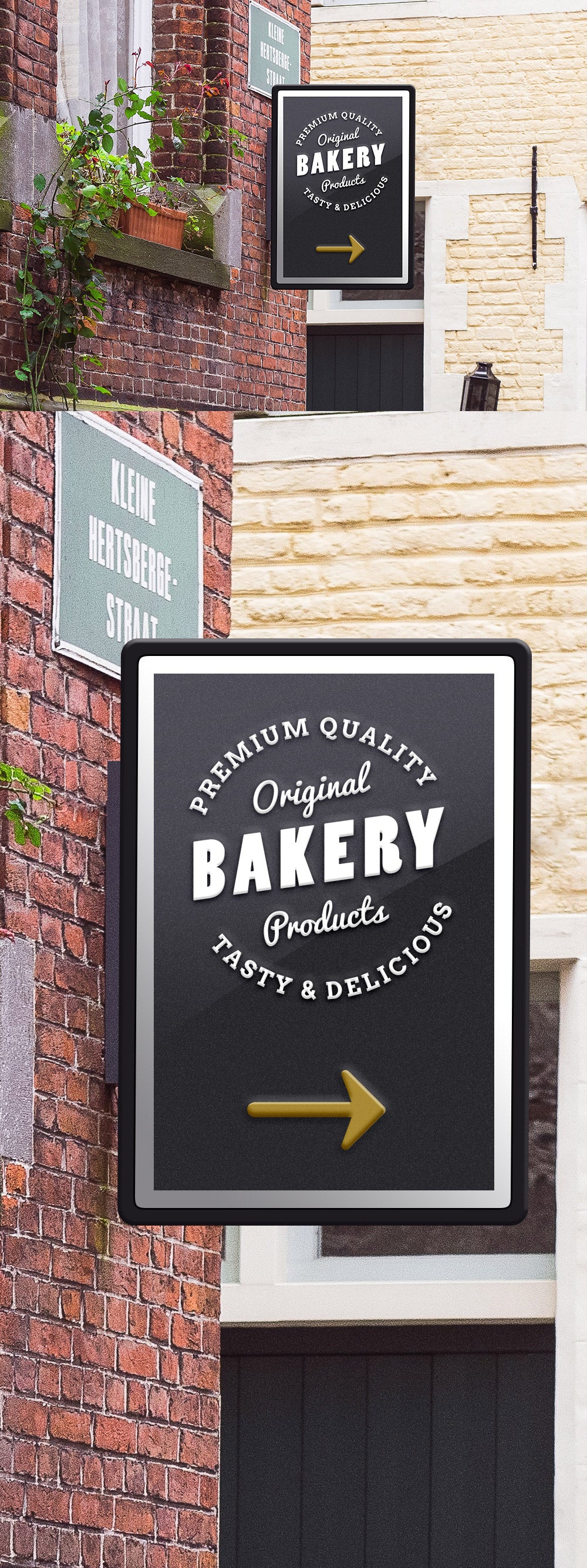 Download Public Bakery Business Signage Logo Mockup Mockup Hunt PSD Mockup Templates