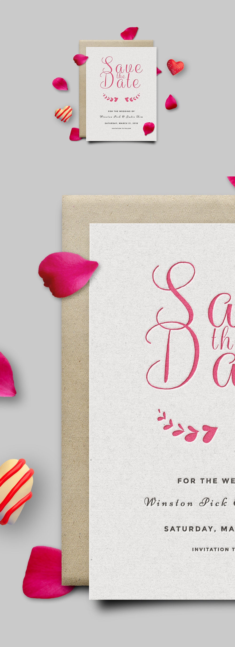 Download Save The Date Or Valentines Day Invitation Card Mockup Psd Mockup Hunt