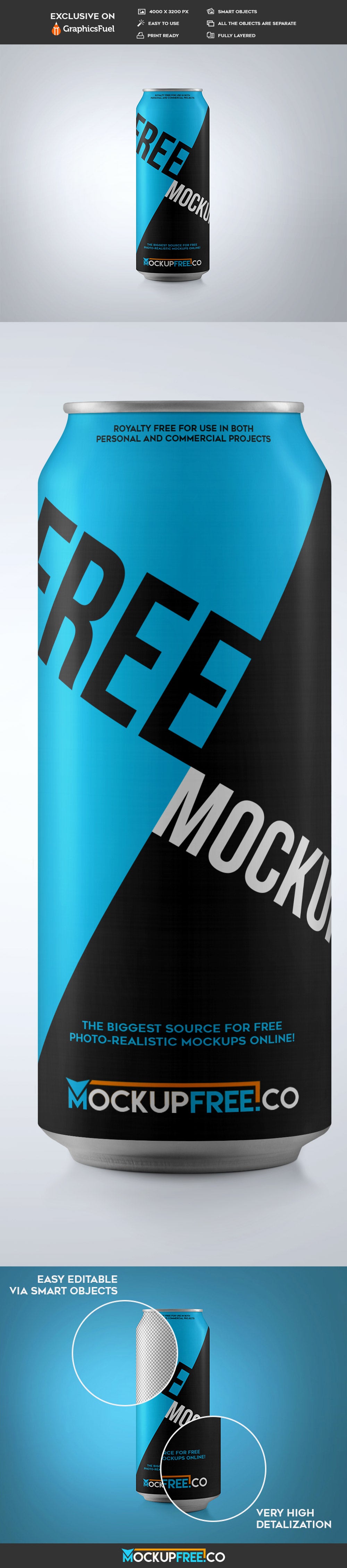 Download Tall Soda Can Mockup Psd Mockup Hunt