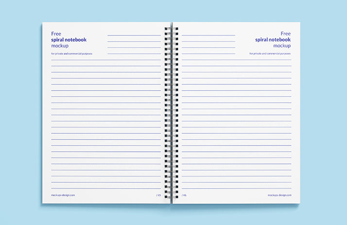 A4 spiral notebook mockup free