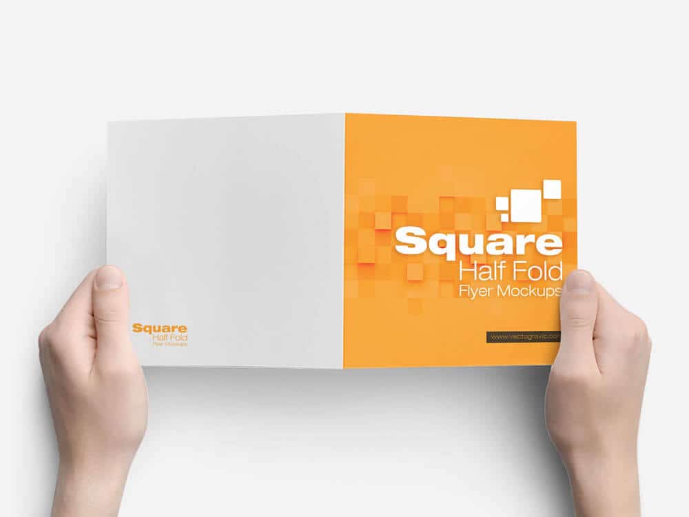 Download Square Half Fold Brochure Mockups Mockup Hunt