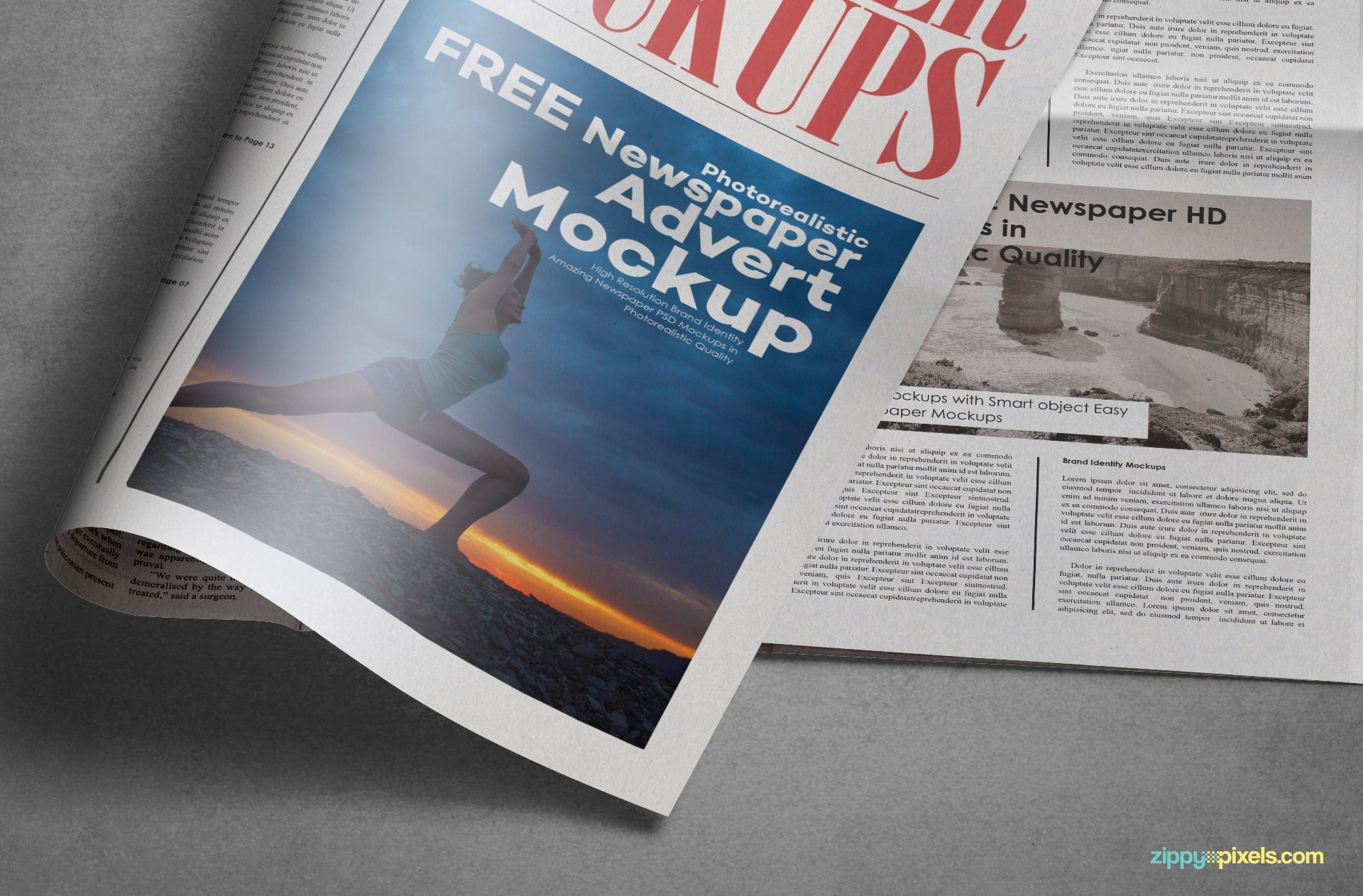 Download Tabloid Newspaper Mockup Mockup Hunt
