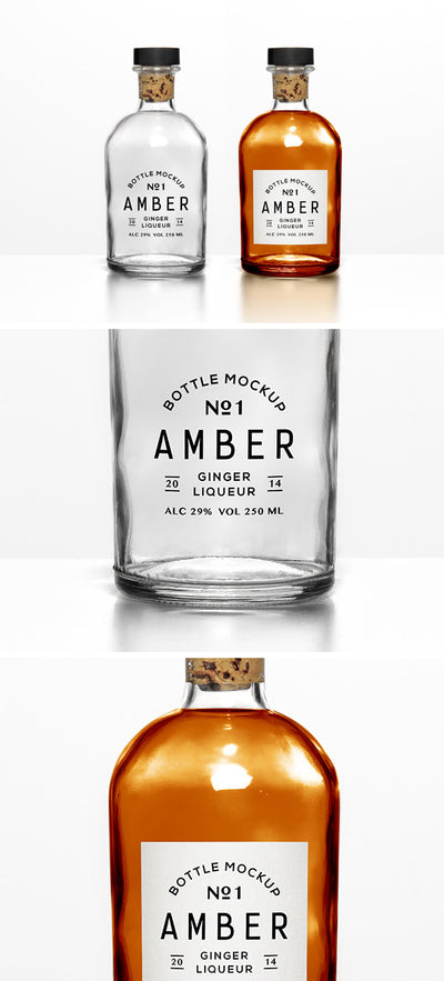 Download Transparent Glass Bottle Psd Mockup Mockup Hunt