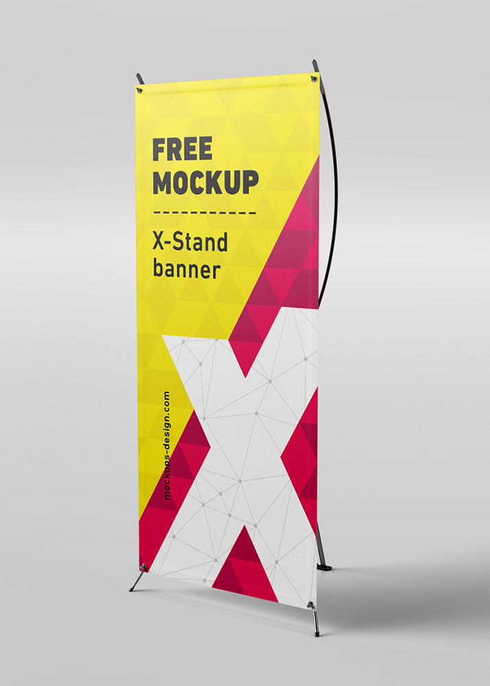 Download X Stand Advertisement Banners Mockup 4 Views Or Angles Mockup Hunt