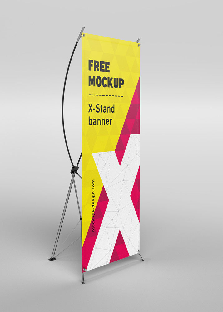 Download X Stand Advertisement Banners Mockup 4 Views Or Angles Mockup Hunt PSD Mockup Templates