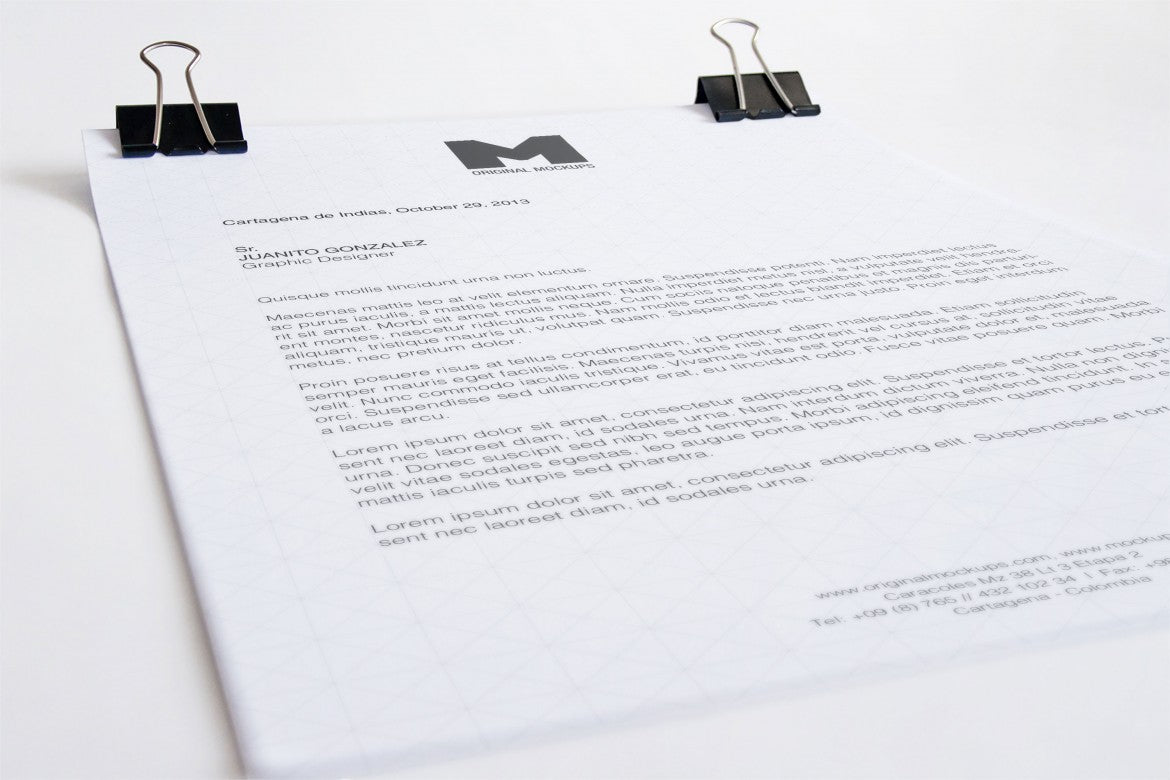White And Clean A4 Letterhead Close Up Mockup Mockup Hunt