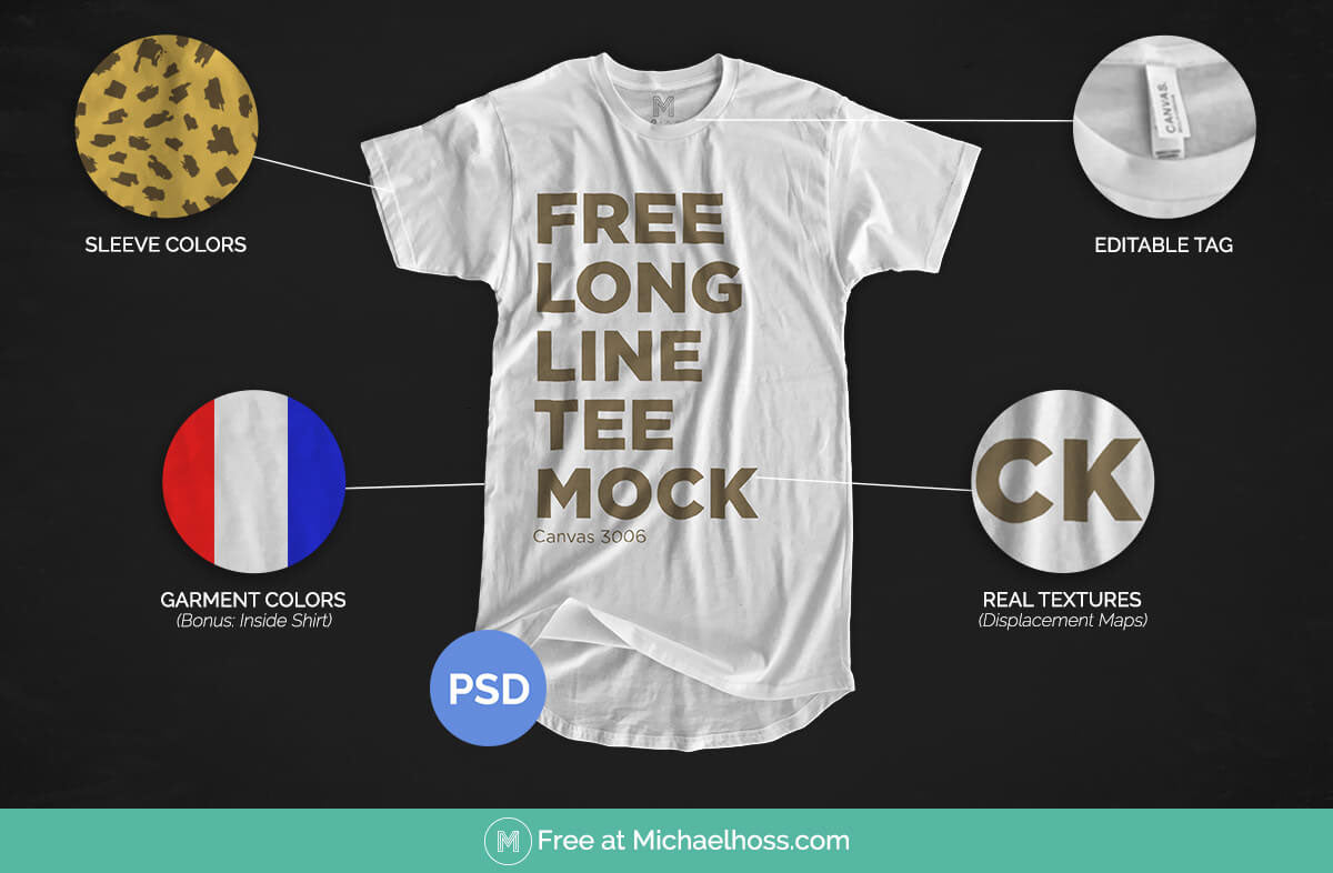 Download White Longline T Shirt Mockup Mockup Hunt PSD Mockup Templates
