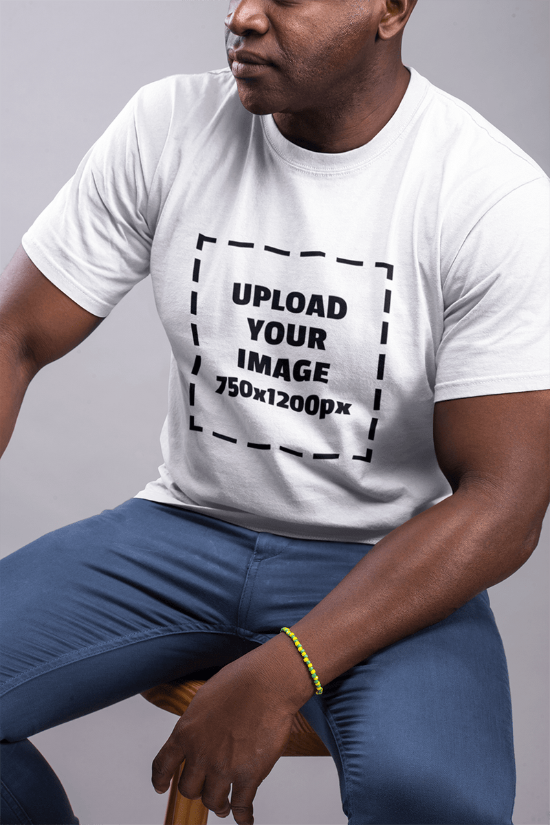 Download Man Wearing T-Shirt Mockup PSD - Mockup Hunt