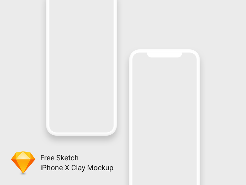 Iphone X Clay Mockupbie Sketch File Mockup Hunt