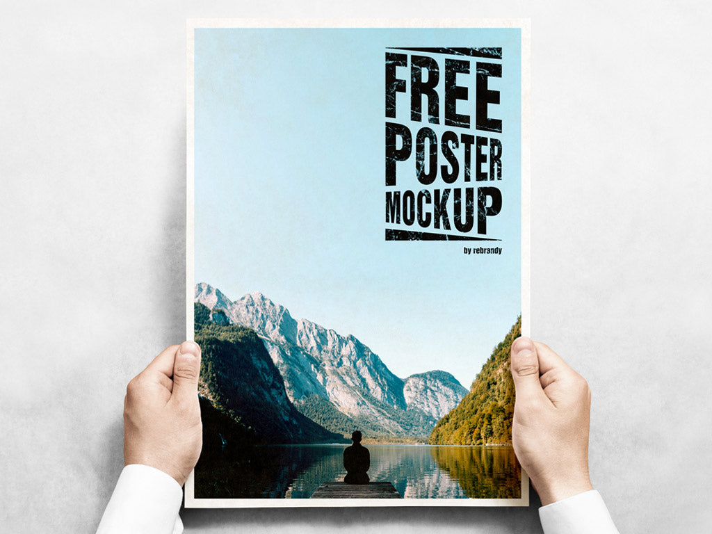 Download Hands Holding Poster Mockup Psd Mockup Hunt