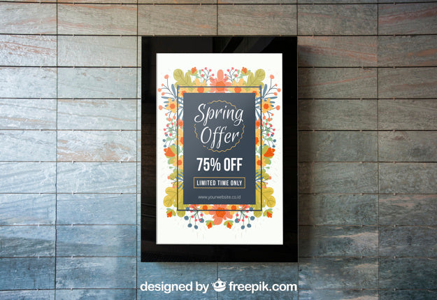 Download Mupi Mockup Frame Template On A Wall Mockup Hunt