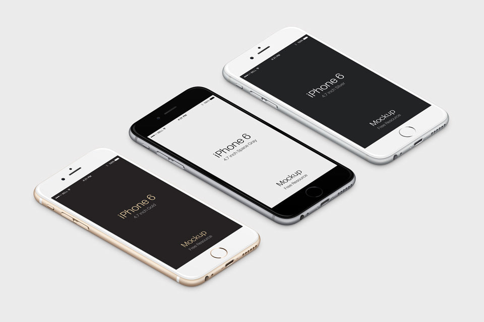 Download 3d View Of Iphone 6 Vector Mockup Mockup Hunt