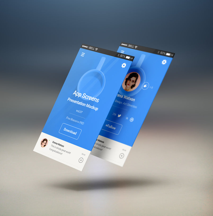 Download Perspective Mobile App Screens Mockup Design Mockup Hunt