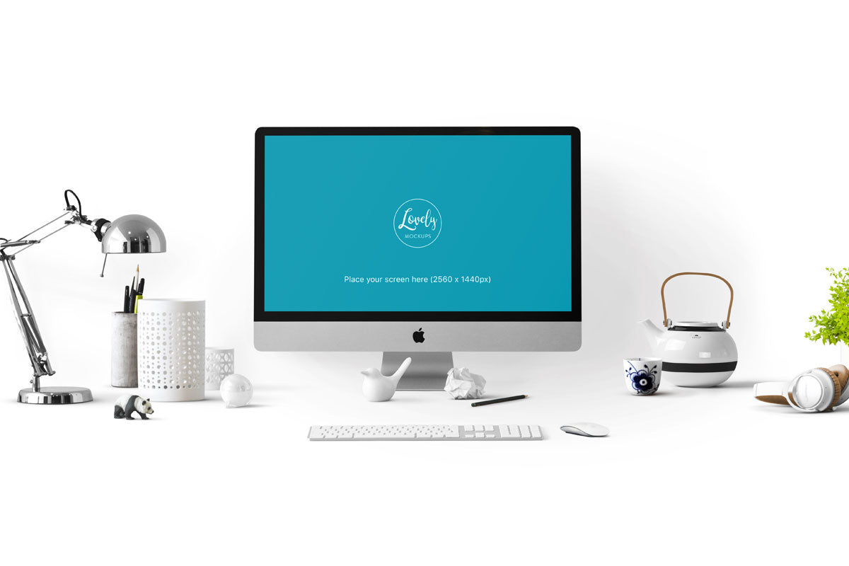 Stylish Workspace With Apple Imac Mockup Mockup Hunt